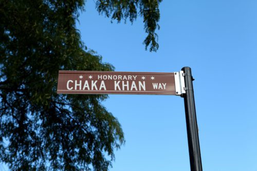 CHAKA KHAN STREET SIGN