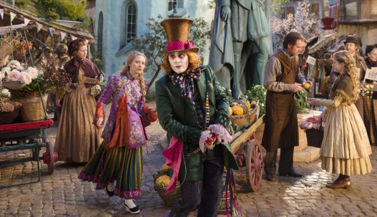 Alice (Mia Wasikowska) returns to the whimsical world of Underland to help the Hatter (Johnny Depp) in Disney