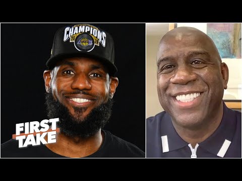 Magic Johnson reacts to the Lakers’ win, talks recruiting LeBron to the Lakers | First Take