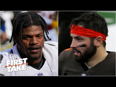 Lamar Jackson or Baker Mayfield: Which AFC North QB is under more pressure? | First Take