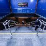 Photo of the new subway staircase