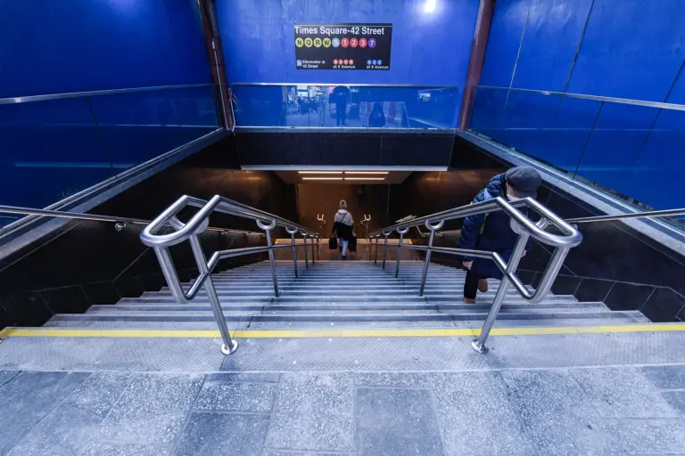 Photo of the new subway staircase