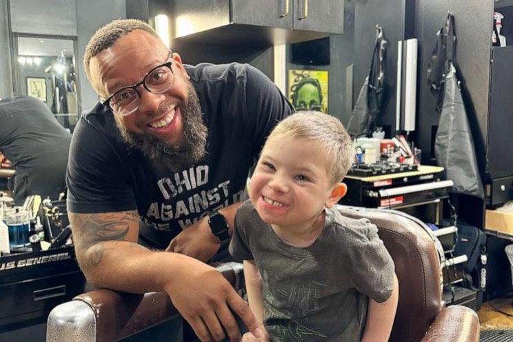 Cincinnati Barber gives 7 year old with special needs free haircut
