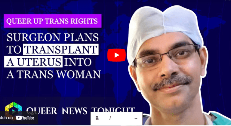 Doctor Wants to Implant Uterus in Trans Woman (video)
