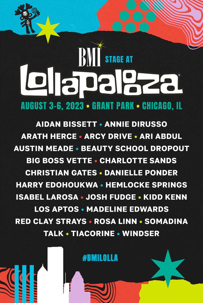 BMI Stage Returns to Chicago for Lollapalooza 2023